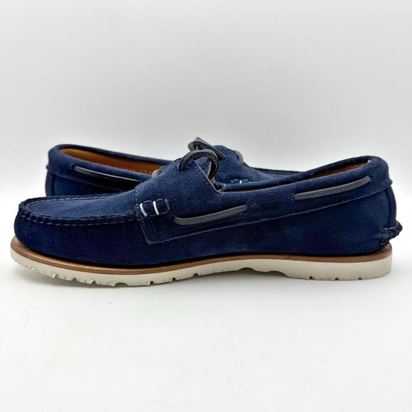 Sperry Mens X Sunspel Authentic Original Boat Shoe US 10 EU 43 Navy Suede NWOB - Picture 7 of 13